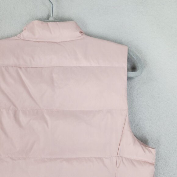 J Jill Vest Women Small Pink Down Long Line Puffer Quilted Full Zip Classic - Picture 12 of 13